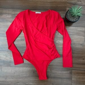 Mangopop red bodysuit